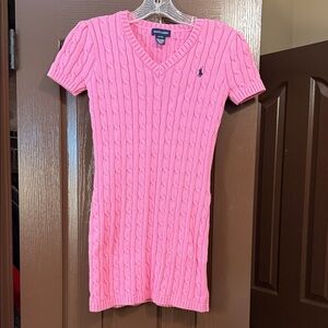 Ralph Lauren V-Neck Pink Knit Dress